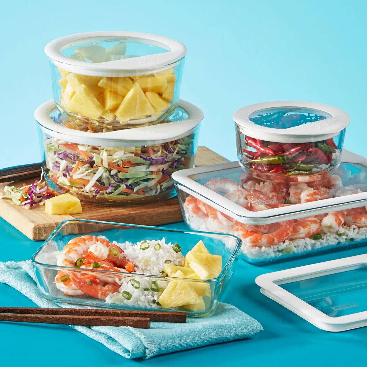 Pyrex 10-Piece Ultimate Glass Storage Set Food Container