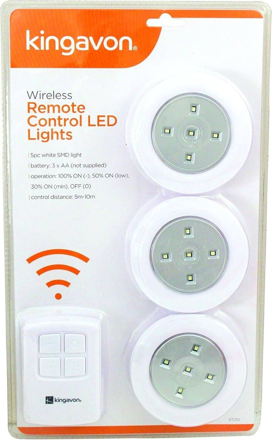 3Pc Wireless Remote Control Led Lights