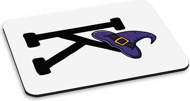 Gift Base Letter K Witches Wizard Hat PC Computer Mouse Mat Pad