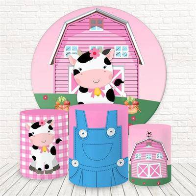 Round backdrop Cute Cow Round Backdrop Kit