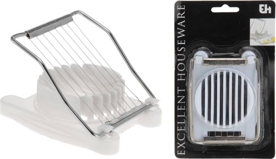 Excellent Houseware Eiersnijder Wit/RVS