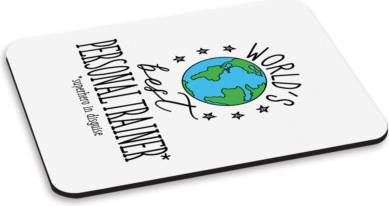 Gift Base World's Best Personal Trainer PC Computer Mouse Mat Pad