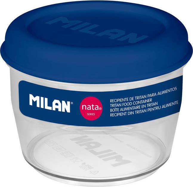 Round Lunch Container 0.5L Blue
