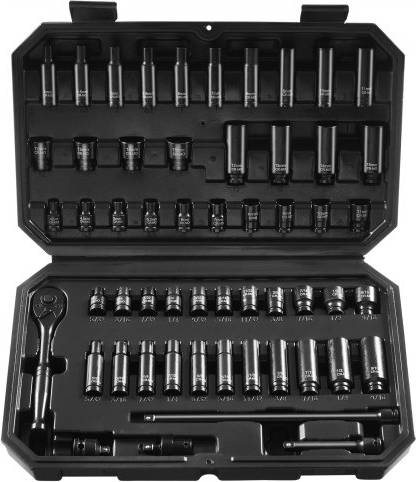 Socket wrench set VEVOR Impact Sockets Set 55pcs 6-Point 1/4" Drive Bit Tool Kit Case Socket Bit