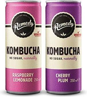 Kombucha Tea Raspberry Lemonade & Cherry Plum