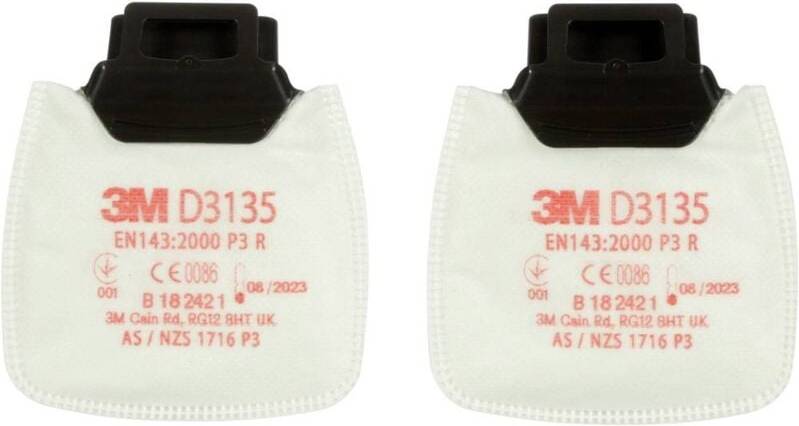 3M D3135 Secure Click P3 R Filter - White