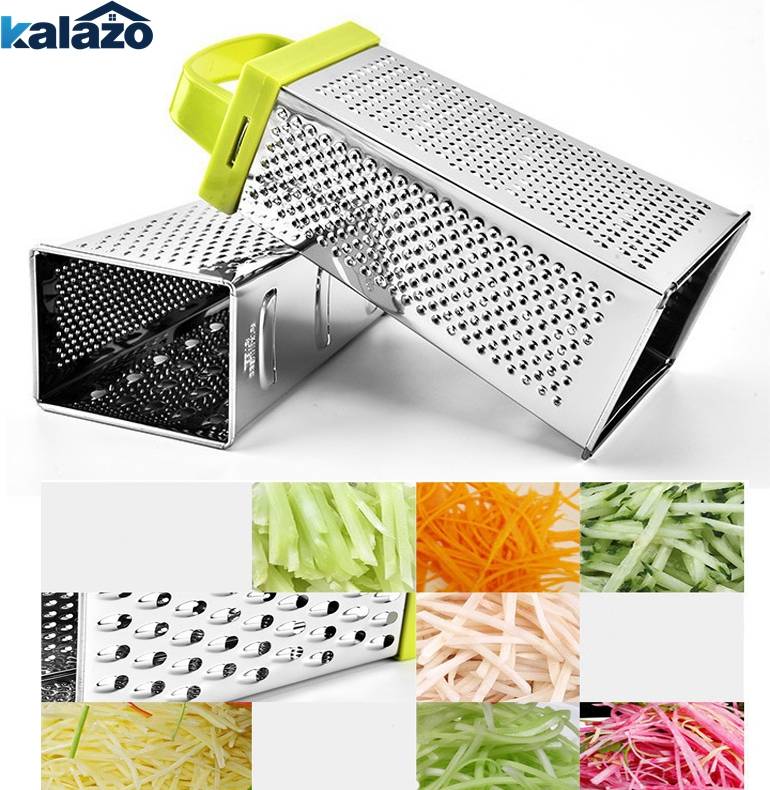 Grandado Stainless Steel Razor Multi-Function Four-Sided Planing Seat 9 Inch Grater