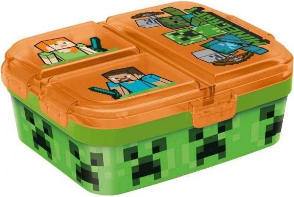 Minecraft Creeper Lunch Box Multi Compartment