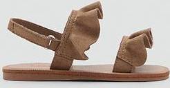 Mango Sandals With Ruffle Straps - Brown