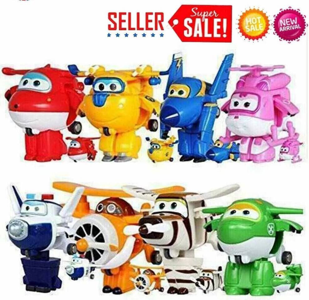 MDSRJONE 8Pcs Mini Plane Animation Toy Set