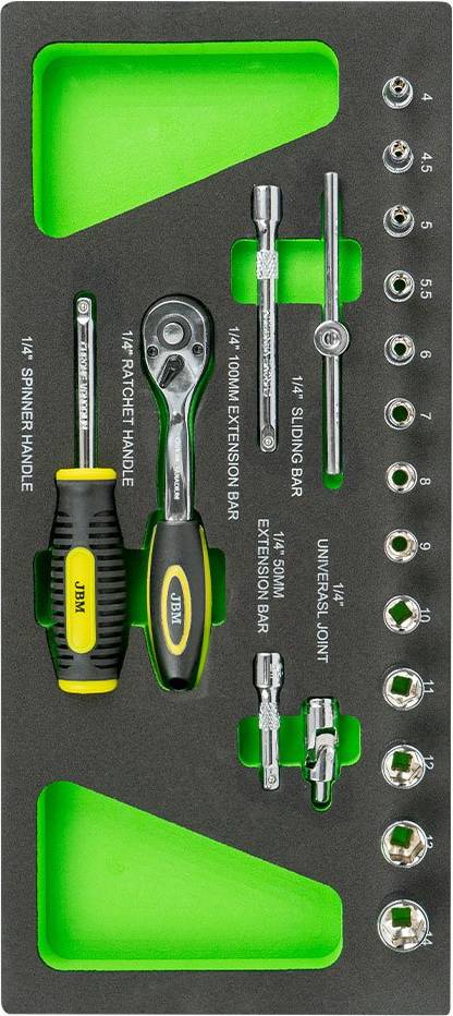 JBM 1/4 Socket Set Clear Tool Kit