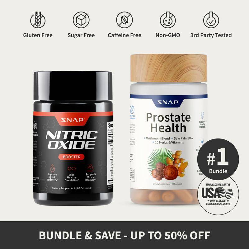 Nitric Oxide Booster 60ct Prostate Health Bundle
