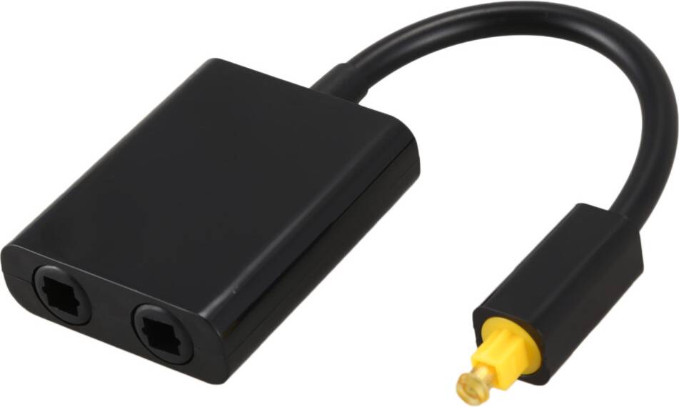 SEM SPDIF Optical Audio Splitter 2 Way Toslink Splitter Adapter Hub