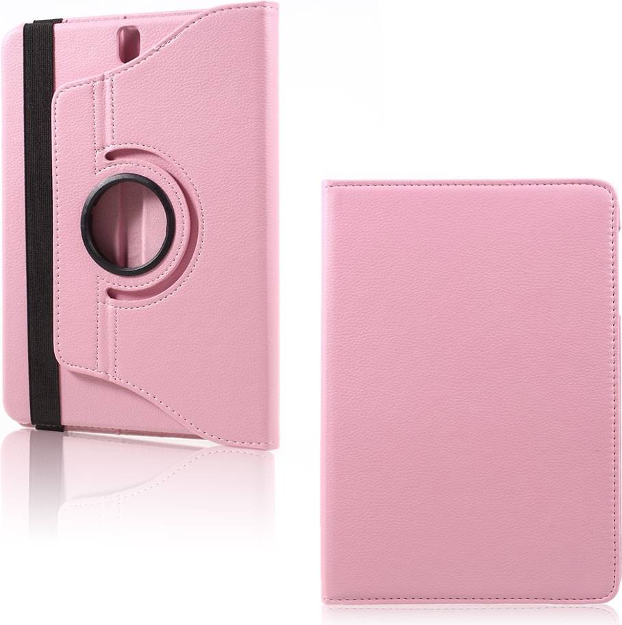 Samsung Galaxy Tab S3 Roterbart Stativ Läderfodral Rosa