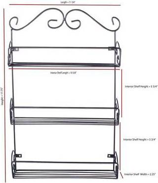 DII Black Pantry Spice Rack Z01366