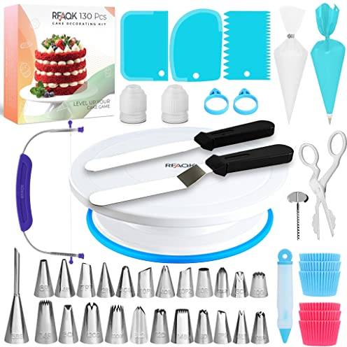 RFAQK Cake Decorating Kit Tools 130 Pcs Nozzle Set
