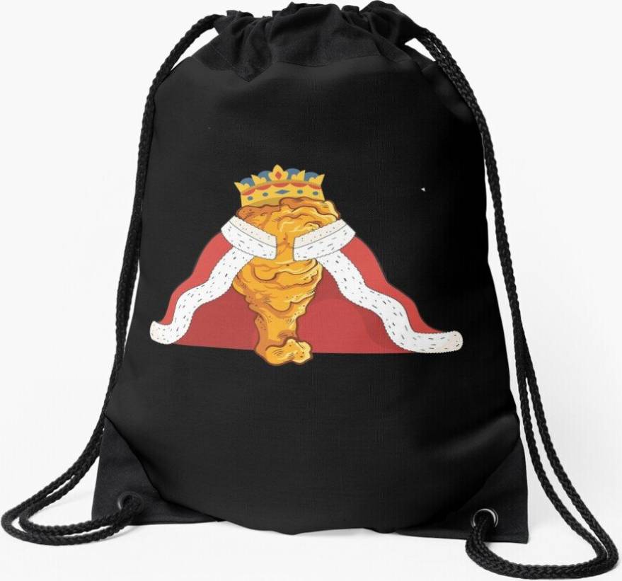 Famgem Drawstring Bag Chicken Wing King Withe Sport Gym Shoe Backpack
