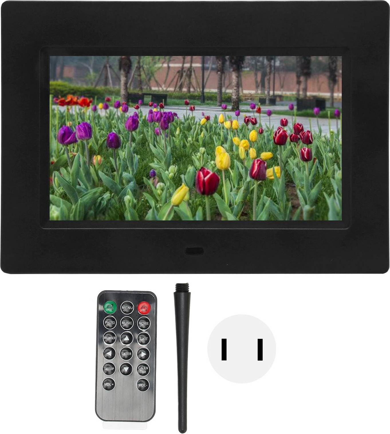 Storage usb Digital Photo Frame 7 Inch HD IPS Screen Support USB Storage Card