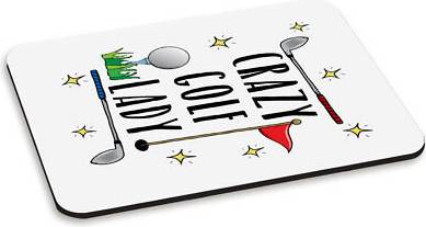 Gift Base Crazy Golf Lady PC Computer Mouse Mat Pad