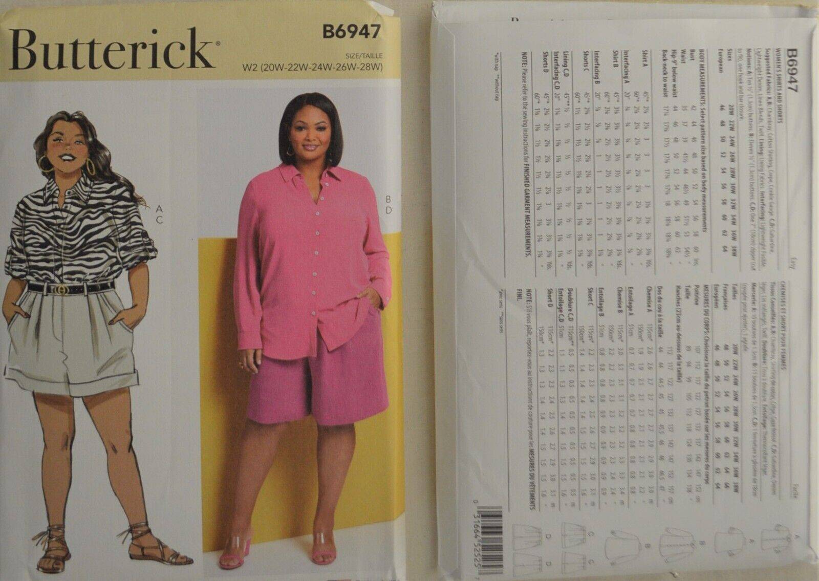 Buttericks Butterick Paper Sewing Pattern 6947