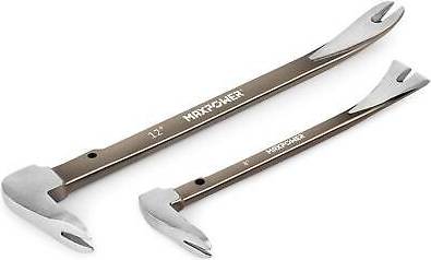 Max Power 2PCs Nail Puller Set 8 Inch 21cm 12 Inch Crowbar