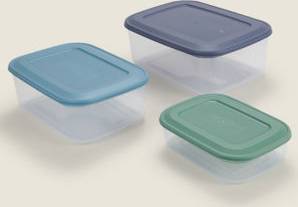 George Home 3 Piece Rectangular Storage Set Food Container 3pcs