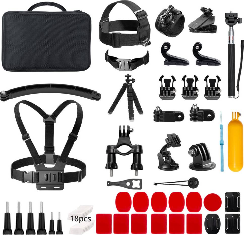 60 in 1 Action Camera Accessory Kit with Collection Bag