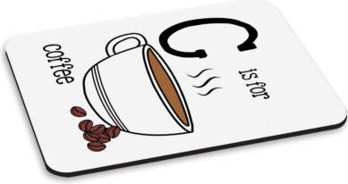 Gift Base Letter C IS For Coffee PC Computer Mouse Mat Pad