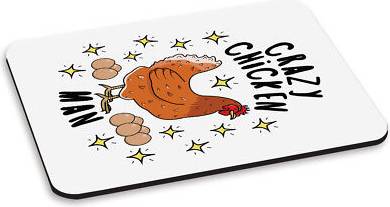 Gift Base Crazy Chicken Man Stars PC Computer Mouse Mat Pad
