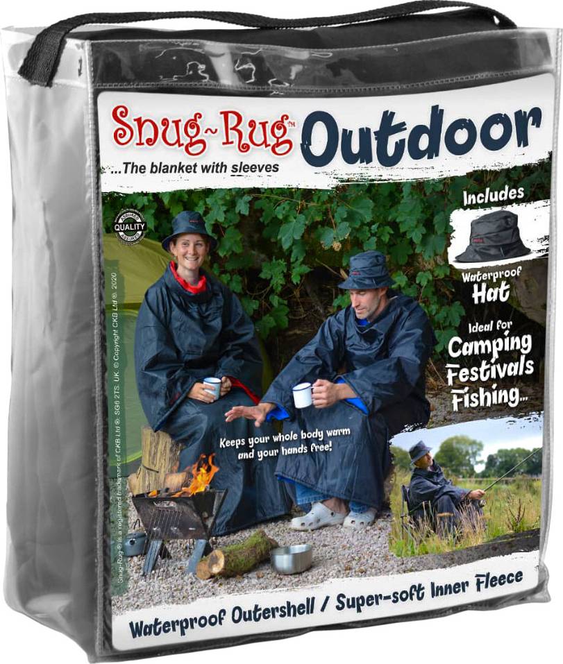 Snug Rug Snug Rug Utomhusfilt med Ärmar & Hatt Filt Blå