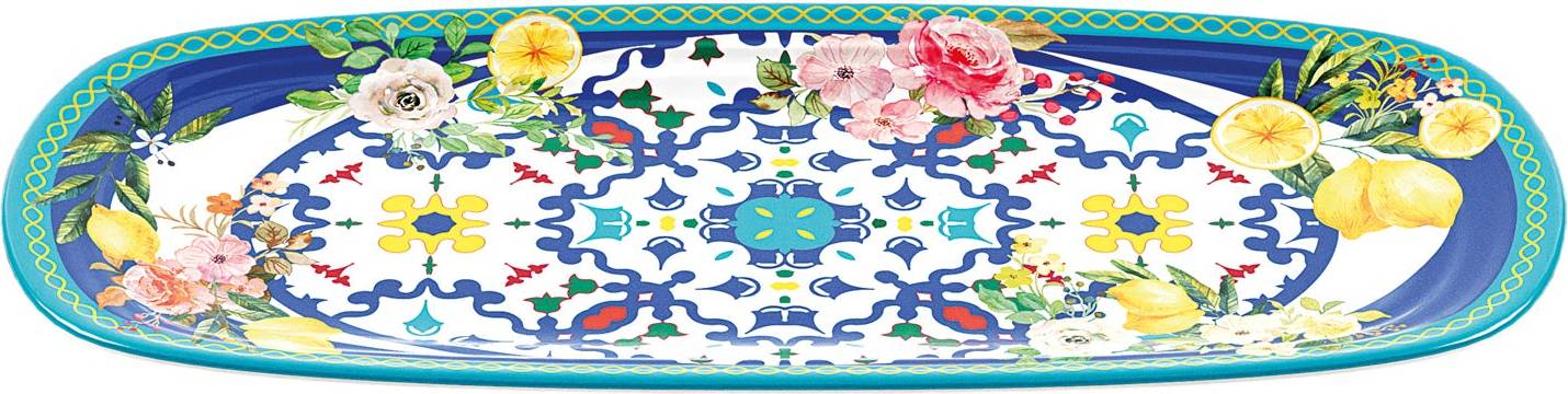 Guzzini Small Rectangular Tray Flower & Lemon