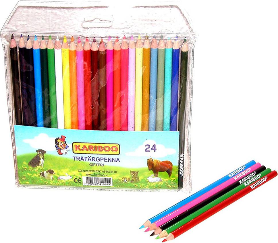 Kariboo Runda Färgpennor 24-Pack