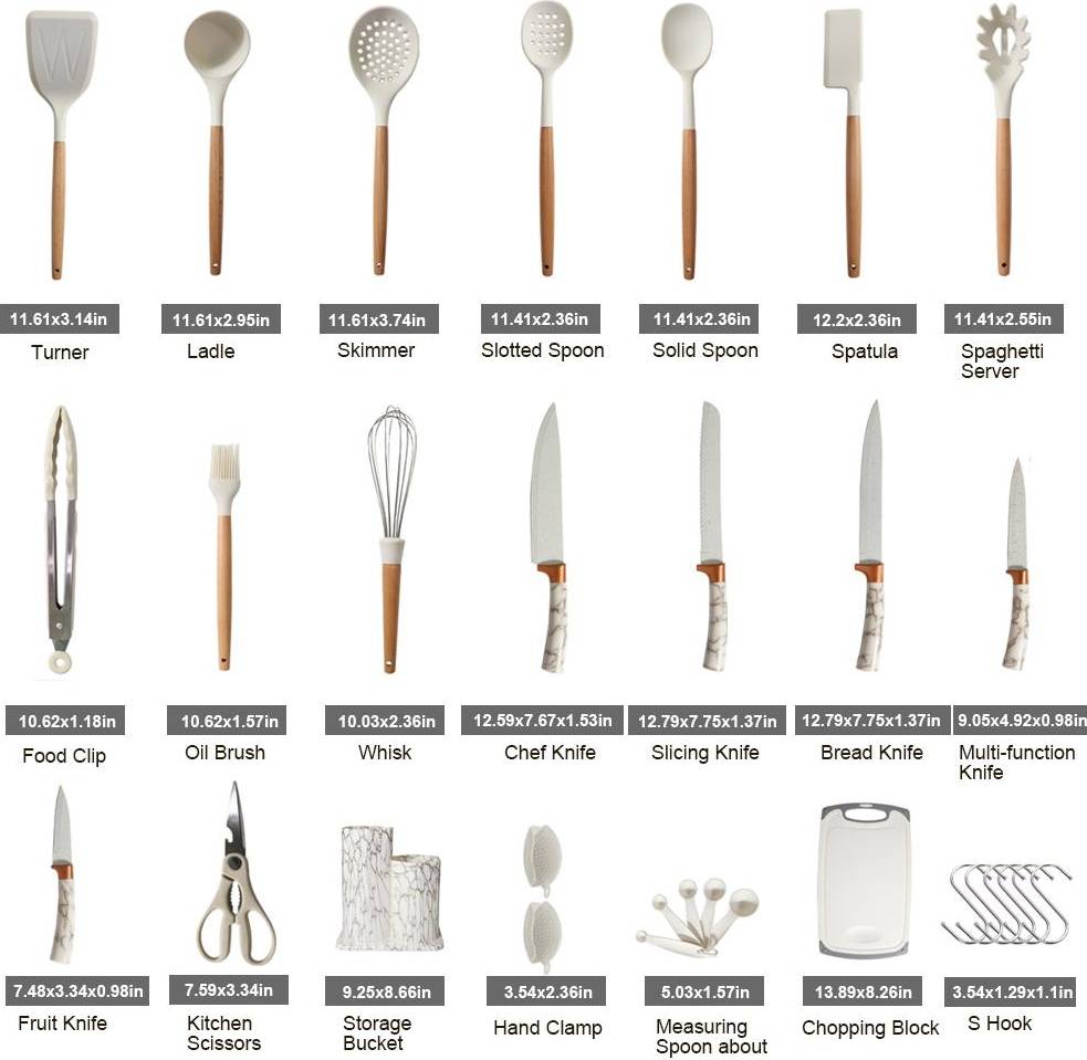 Set 31 Utensili Resistenti Al Calore