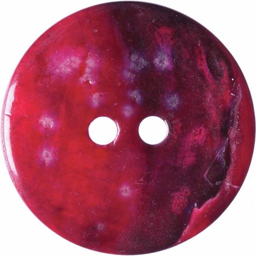 Hemline Round Shell Buttons Fuchsia