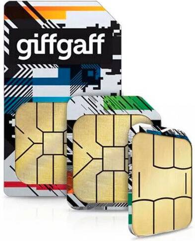 Giffgaff PAYG Sim Card Mini Sim Micro Sim Nano Sim