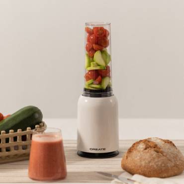 Create Batidora Con Vaso Portátil Blanco Roto