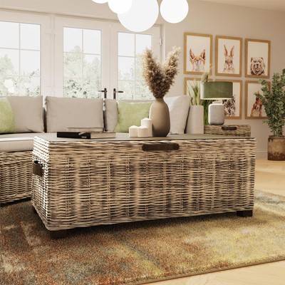 Fwstyle Kubu Rattan Rustic Brown Coffee Table