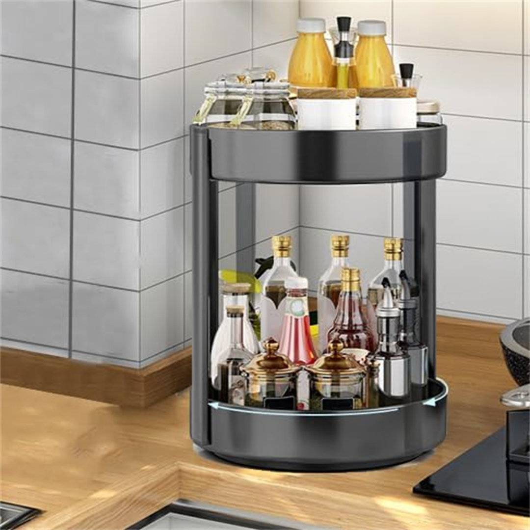 Belfry Kitchen Rotating Spice Rack Organizer 2 Tier