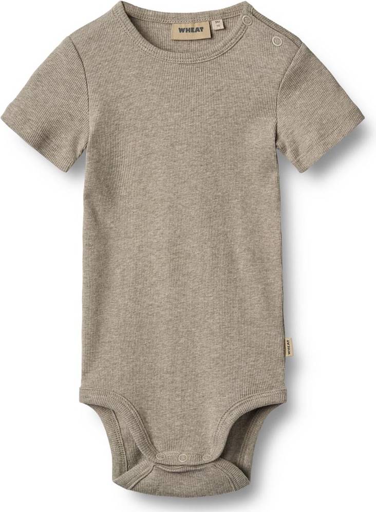 Wheat Kortærmet Rib Body Timo - Brun