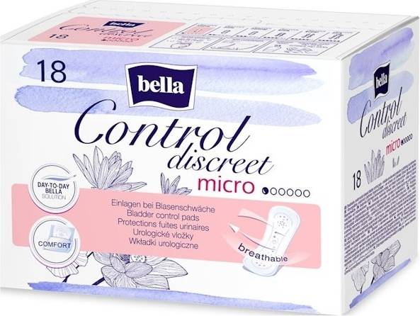 Bella Control Discreet Micro Inkontinensskydd 18 st.