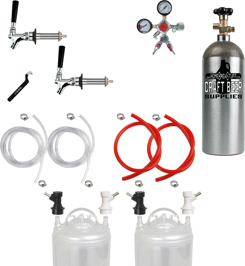 Home appliances Home Brew Stuff 2 Faucet Homebrew Draft Kegerator Conversion Kit