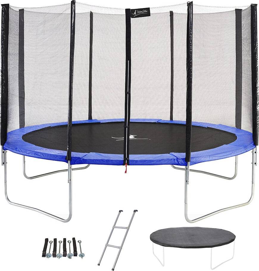Kangui Trampoline Rond Bleu Ø360 cm Avec Filet