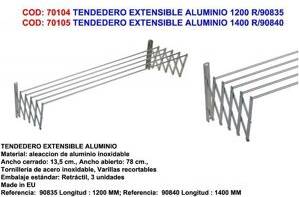 Fplus Baja Tendedero Extensible Aluminio 1200 R-90835
