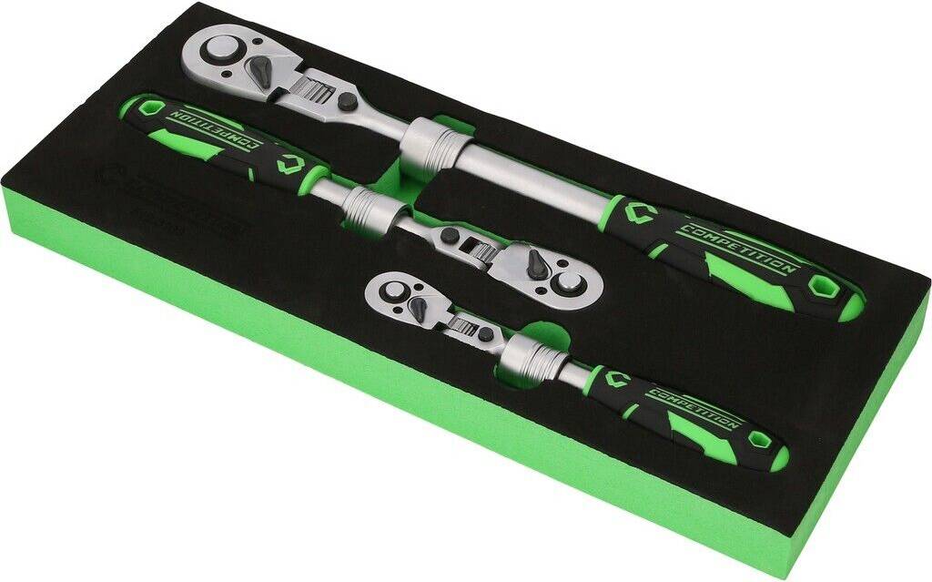 KS Tools Competition Teleskop Ratschen Satz 3-tlg Bit Set