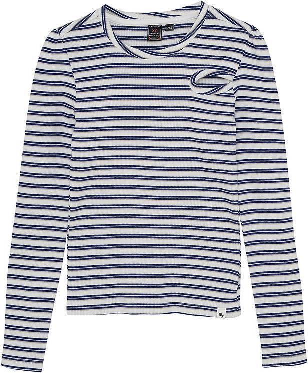 Indisk Blue Jeans Tröja - Rib - Ritning m. Ränder