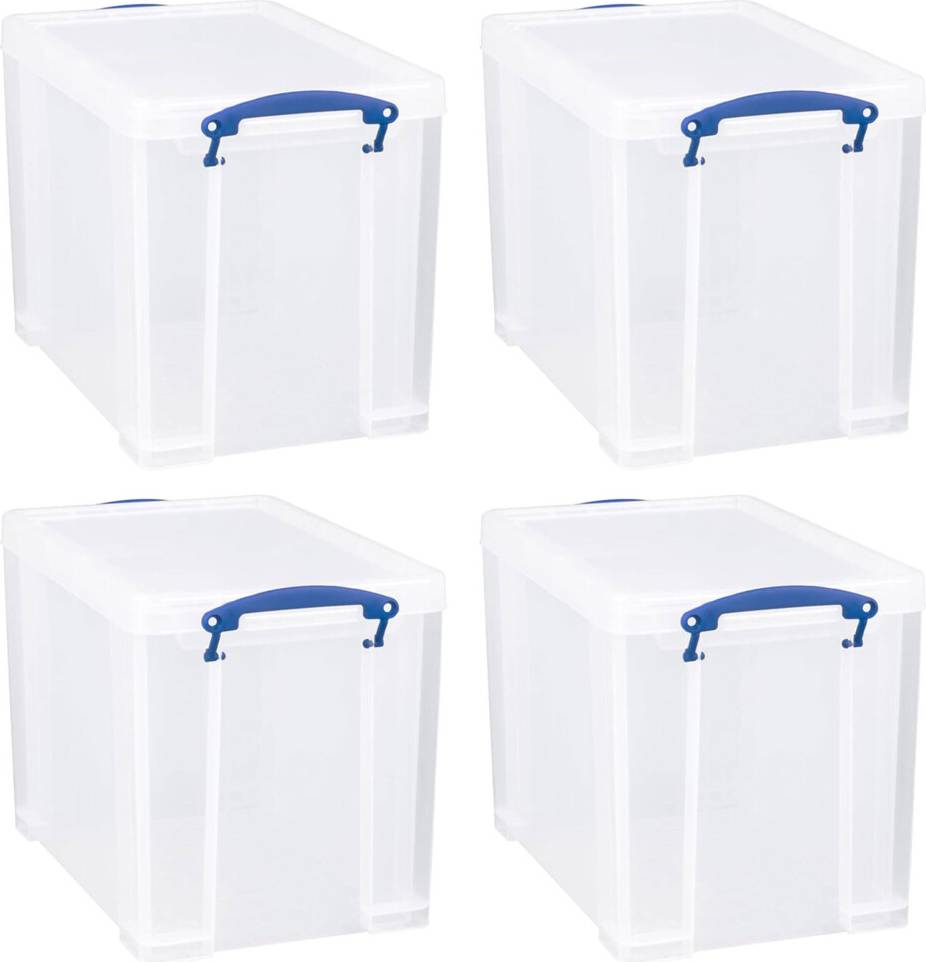 19 Liter Plastic Stackable Container 4 Pack