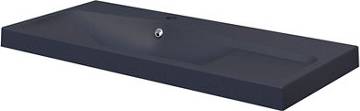 Vanity GoodHome Mila Black Rectangular Vanity Basin 100.4 cm