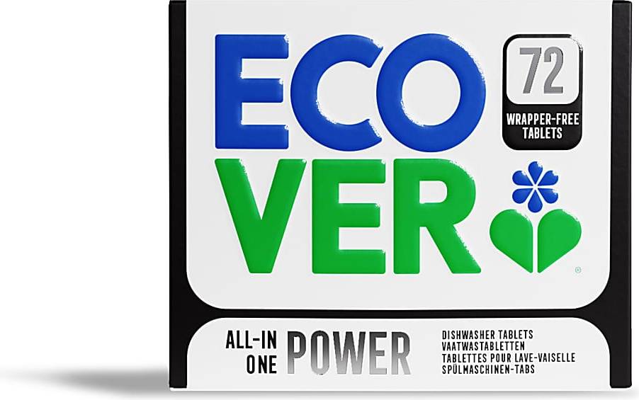 Dishwasher tablets ecover Ecover Wrapper Free All In One Power Dishwasher Tablets 72