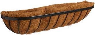 Black Banded Rectangular Trough 61 cm One Size