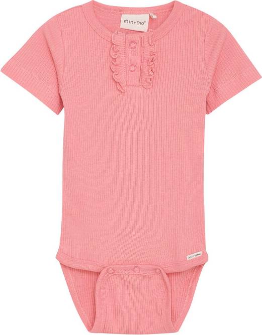 Minymo Body SS Rib - Strawberry Pink